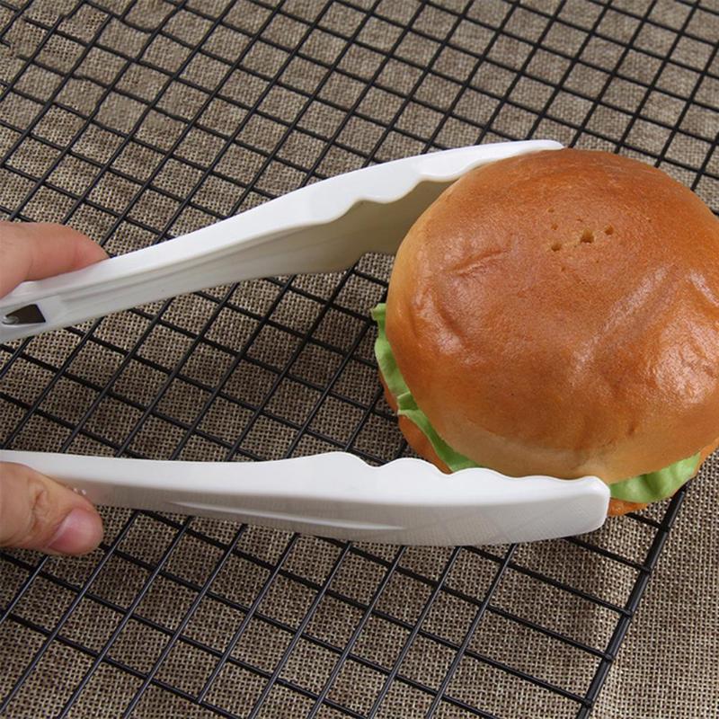 Kitchen Utensils Salad Food Tongs Cooking Clamp Buffet Bread Pastry Clip - ebowsos