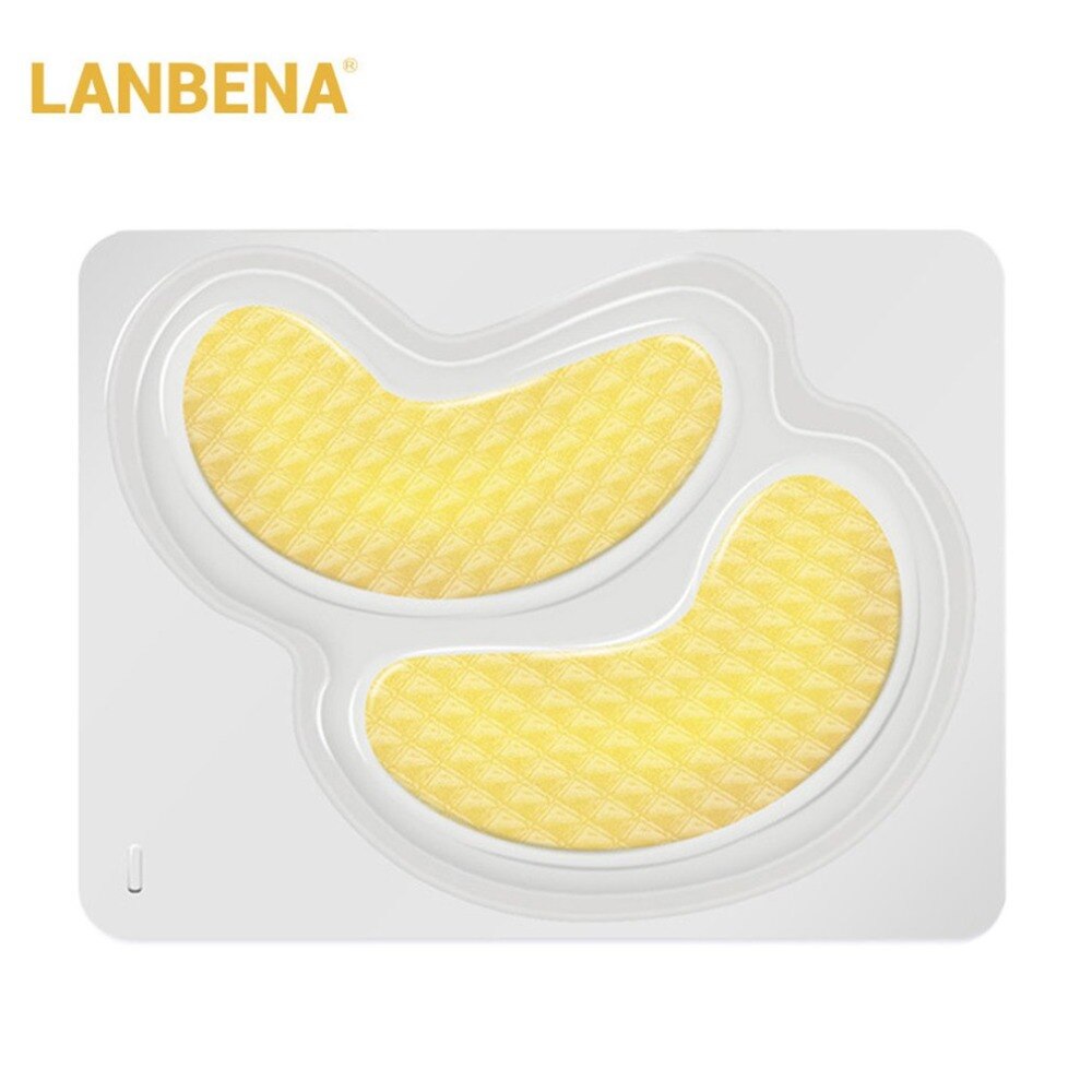 LANBENA 1Pc Anti-Wrinkle 24K Gold Collagen Eye Mask Eye Patch Dark Circle Sleep Mask Eye Bag Anti-Aging Face Care Skin Care - ebowsos