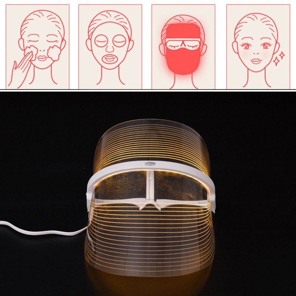 LED Facial Mask Women Face Beauty Mask Anti Aging Beauty Mask Anti-Wrinkle Machine Skin Care Beauty Tools Device - ebowsos