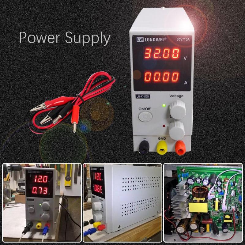 LW-K3010D 30V 10A Adjustable 4-bit Digital Test DC Switching Power Supply High-precision Digital Display Professional Tools - ebowsos