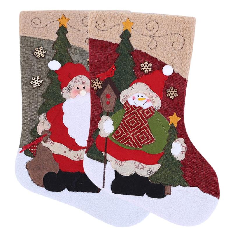 Large Creative Christmas Stocking Chrismas Decorations for Christmas Tree D4 - ebowsos