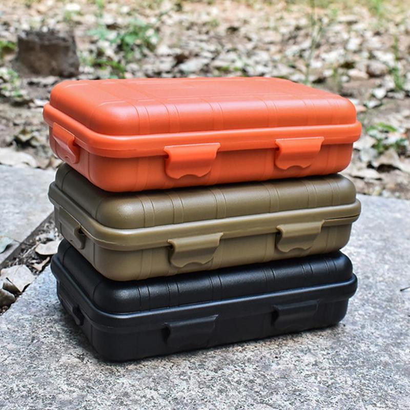 Large Outdoor Shockproof Waterproof Box Camping Swimming Survival EDC Tool Case Storage Sealed Carry Container-ebowsos