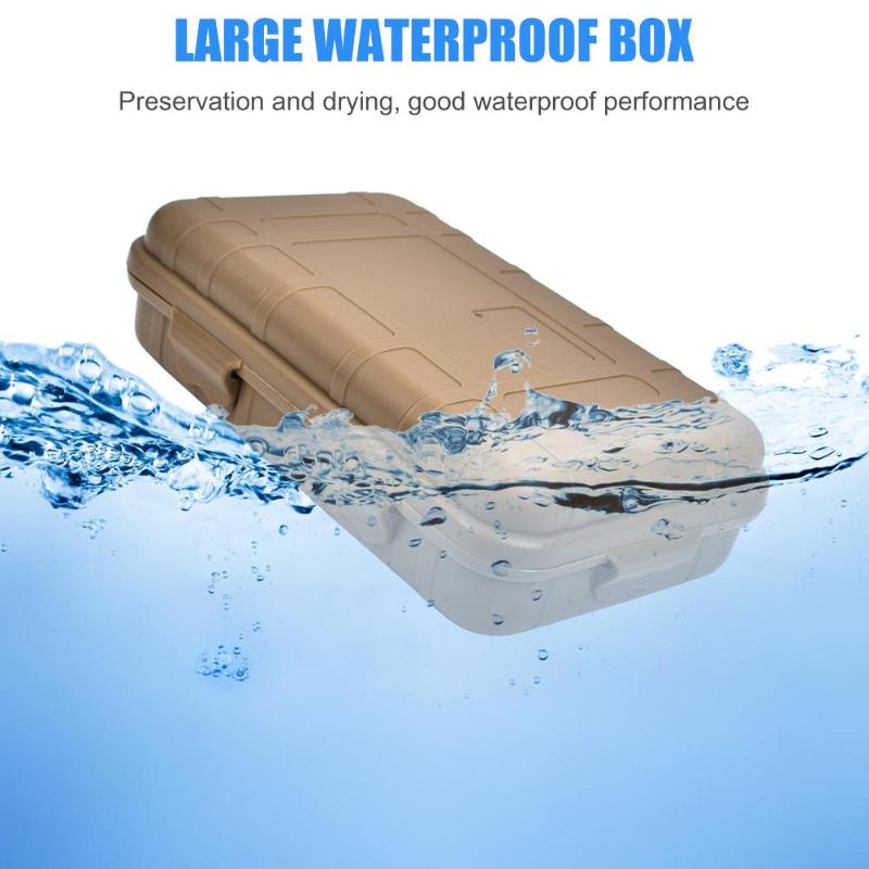 Large Outdoor Shockproof Waterproof Box Camping Swimming Survival EDC Tool Case Storage Sealed Carry Container-ebowsos