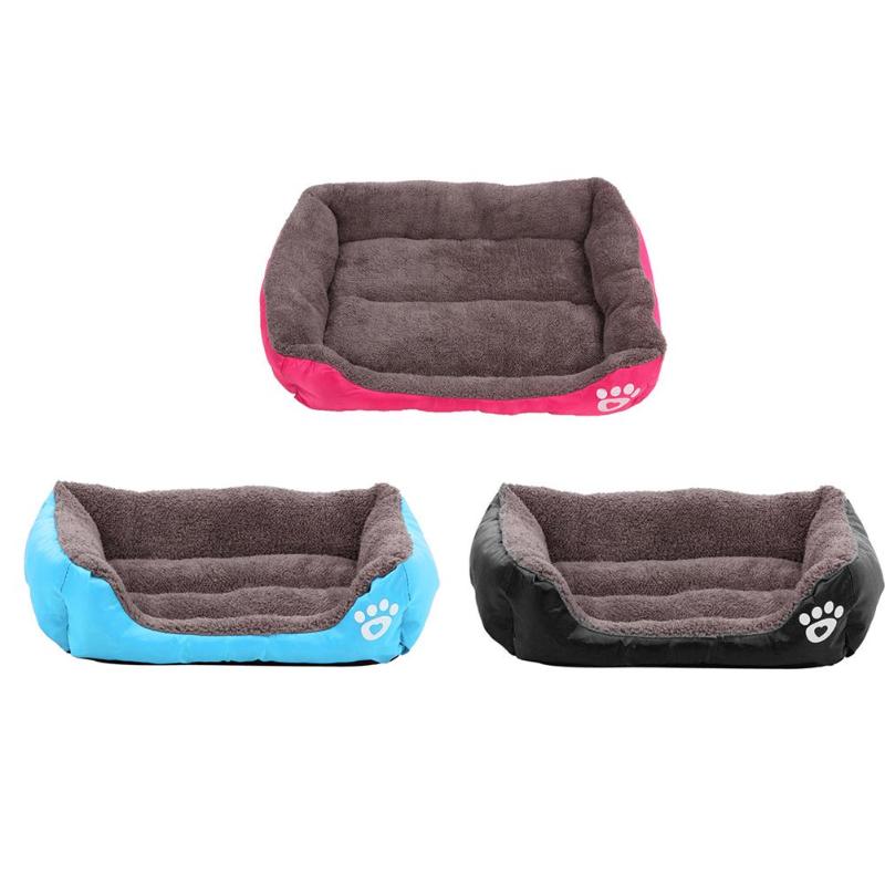 Large Square Pet Cat Warming Bed Cushion Puppy House Pet Soft Warm Kennel Dog Mat Blanket House - ebowsos