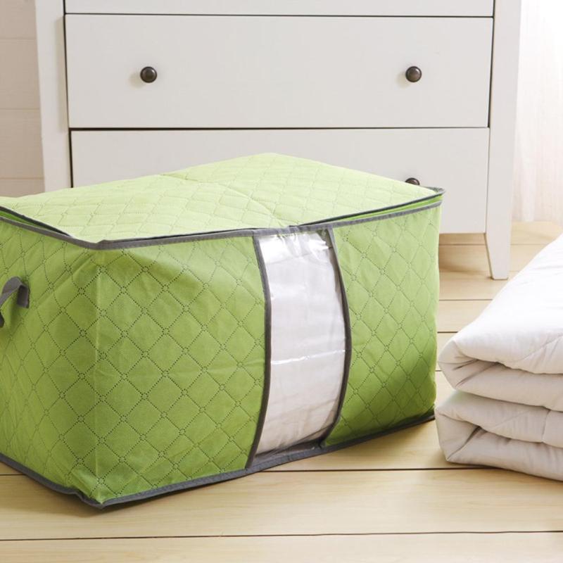 Large Storage Bag Box for Clothes Quilt Duvet Laundry Pillows - ebowsos