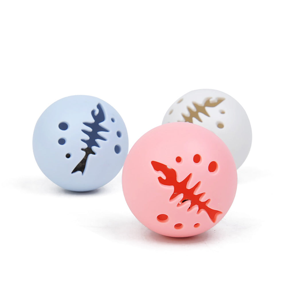 3PCS Funny Cat LED Ball Toys Creative Interactive Cat Catnip Toy Fish Decoration Cat Play Toy For Kitten Pet Supplies-ebowsos