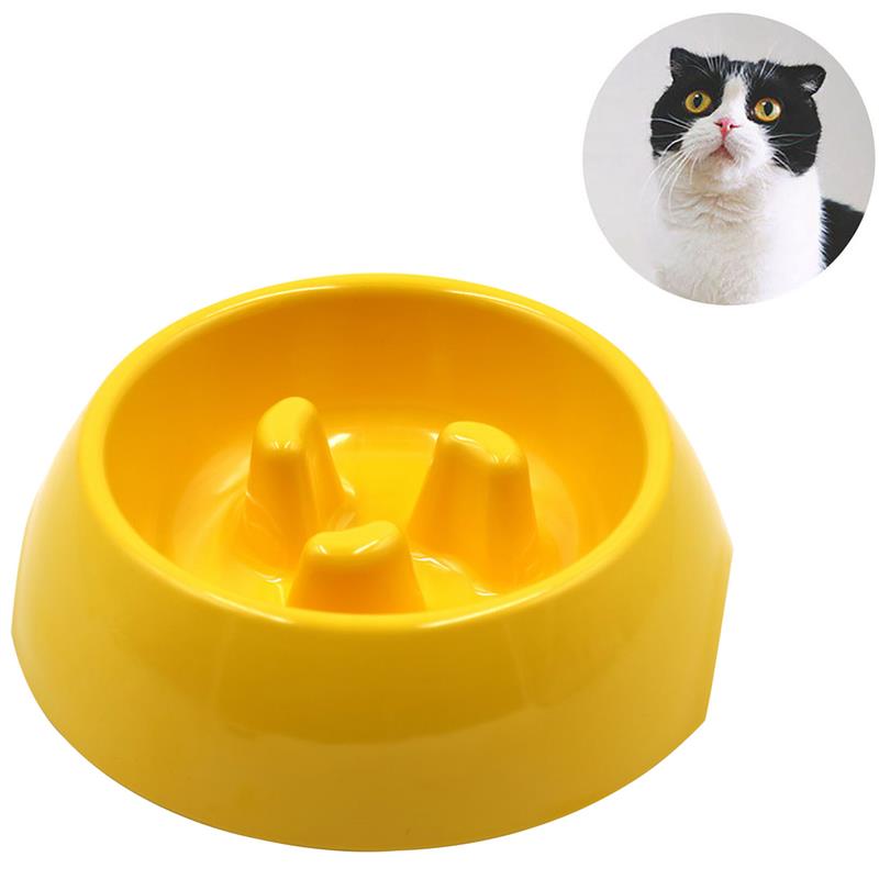 Non-Toxic PP Resin Stainless Steel Combo Pet Dog Bowl Puppy Cat Bowl Water Food Storage Feeder Rice Basin 6 Colors-ebowsos