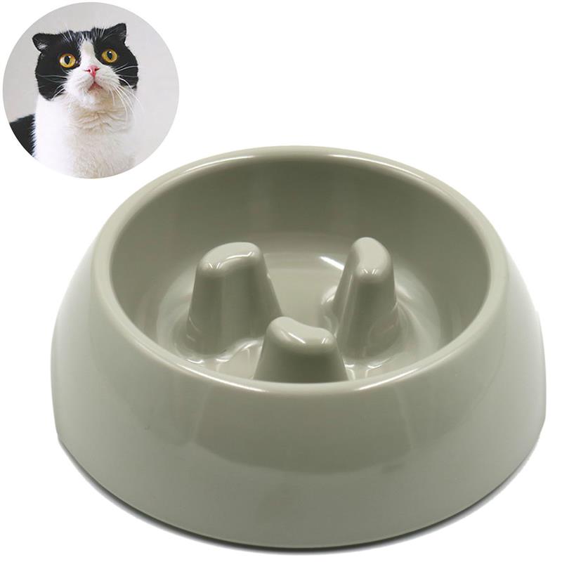 Non-Toxic PP Resin Stainless Steel Combo Pet Dog Bowl Puppy Cat Bowl Water Food Storage Feeder Rice Basin 6 Colors-ebowsos