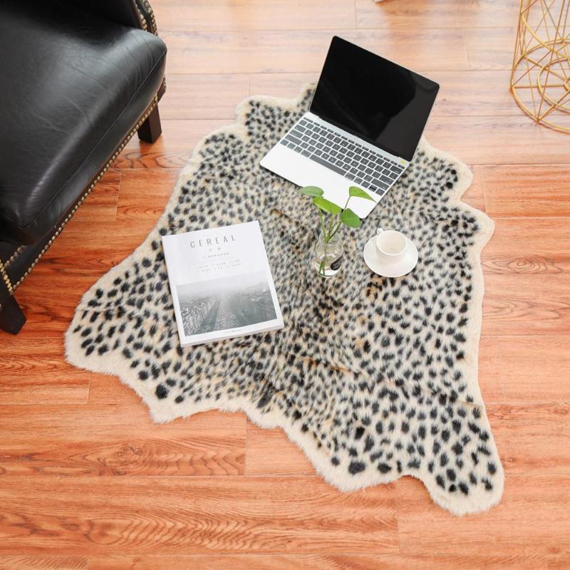 Leopard Cow Imitation Animal Carpet Mats Home Bedroom Carpets Rugs Decor - ebowsos