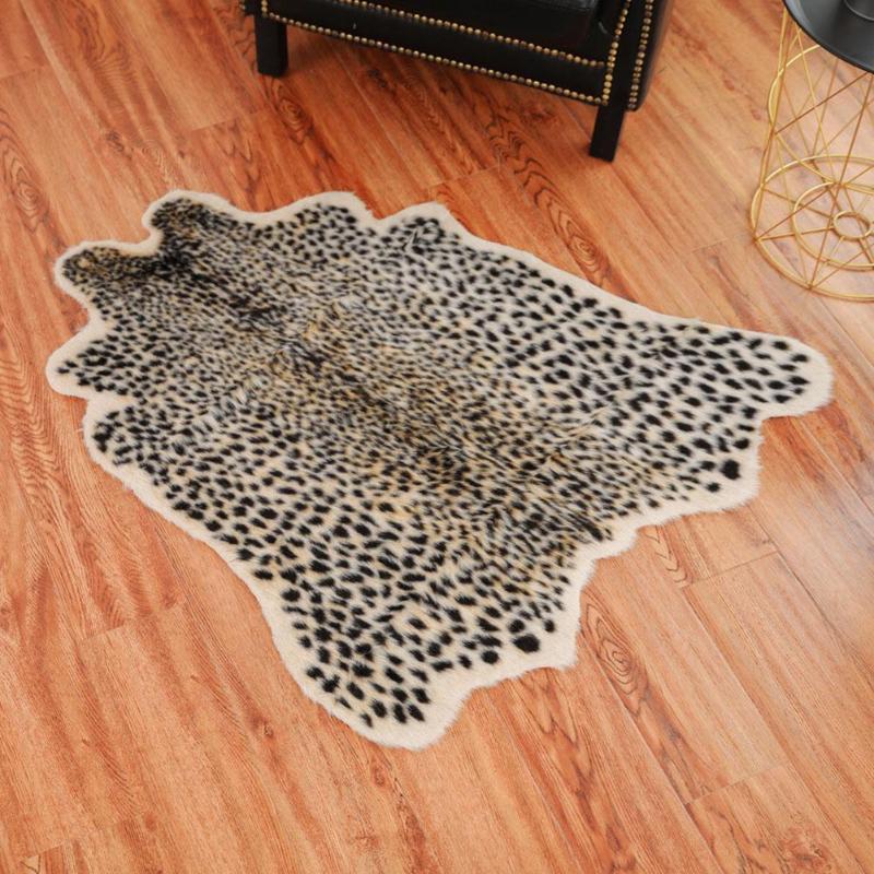 Leopard Cow Imitation Animal Carpet Mats Home Bedroom Carpets Rugs Decor - ebowsos