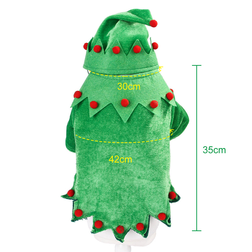 Less Than 5kg Cat Dog Christmas Pet Costumes Set Cute Elf Cosplay Costume Clothes Hat With Leg Sleeves Pet Supplies-ebowsos