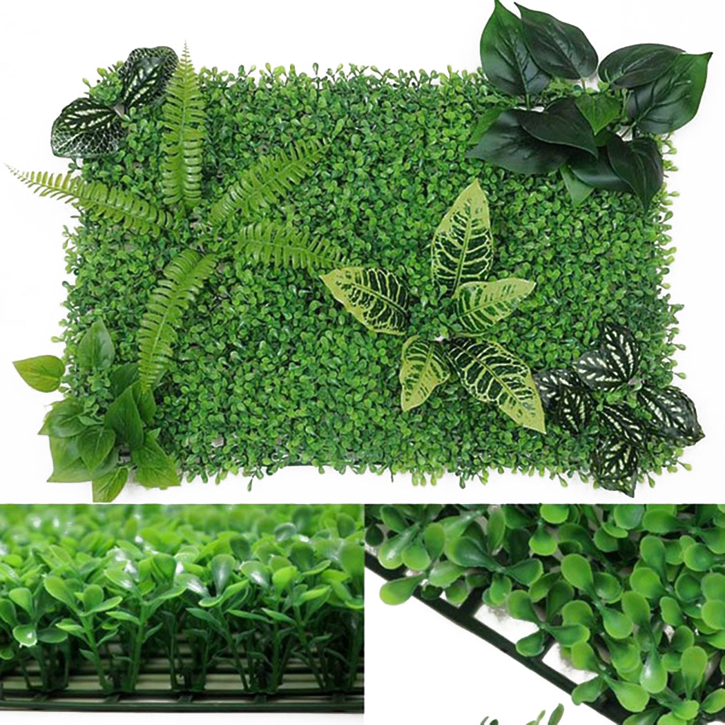 Lifelike Simulated Plant Wall Hedge Plant Decorative Creative Artificial Plant Fake Plant For Wall Garden Home Garden DIY Decor-ebowsos