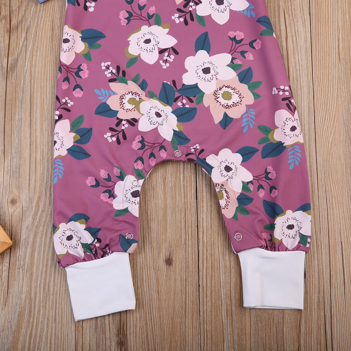 Lovely 2PCS Set Newborn Baby Girl Floral Romper Jumpsuit Headband Outfit Clothes - ebowsos