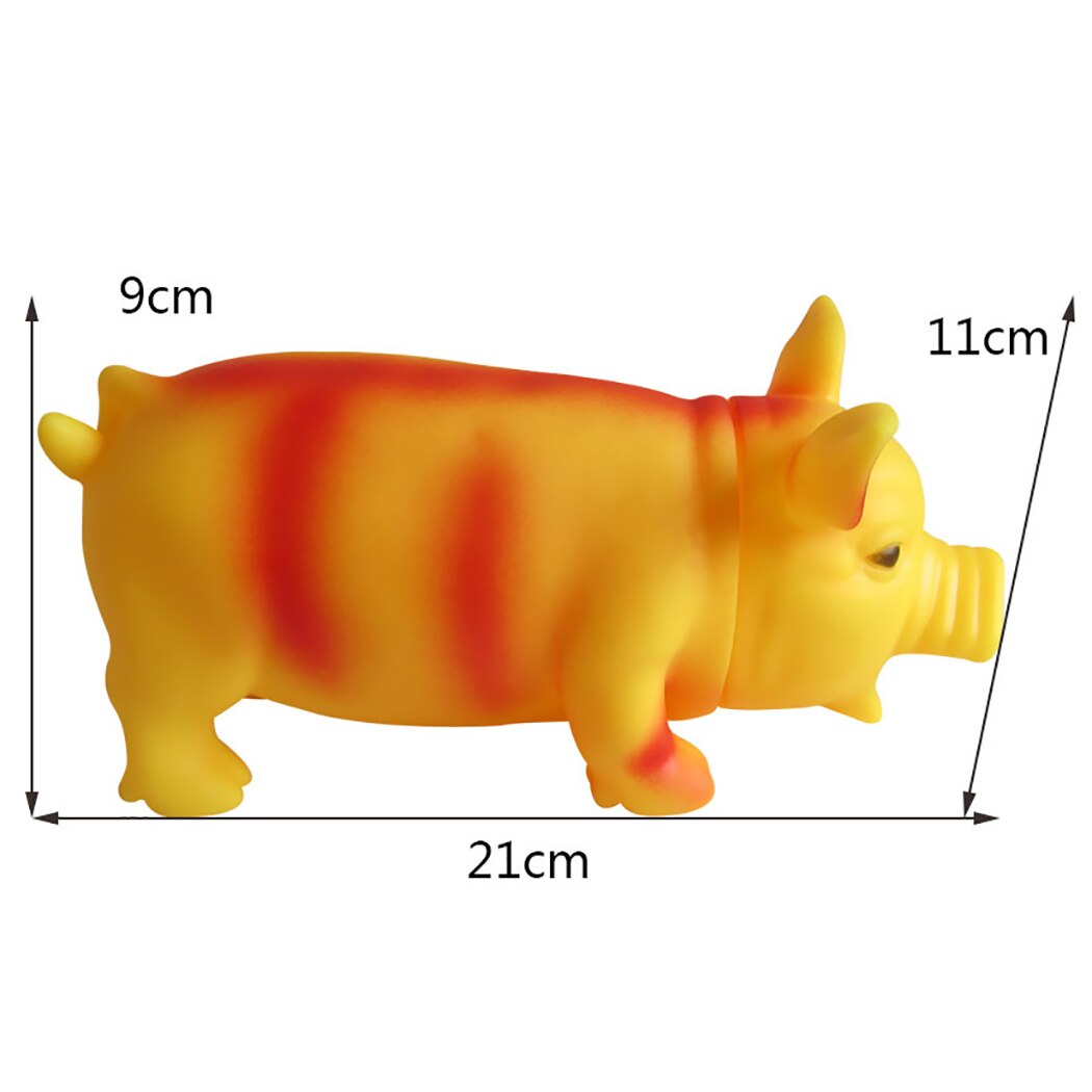 Lovely Environmental Protection Dog Squeaky Toy Cute Pig Interactive Dog Toy Pet Play Toy For Puppies Teething Random Color-ebowsos