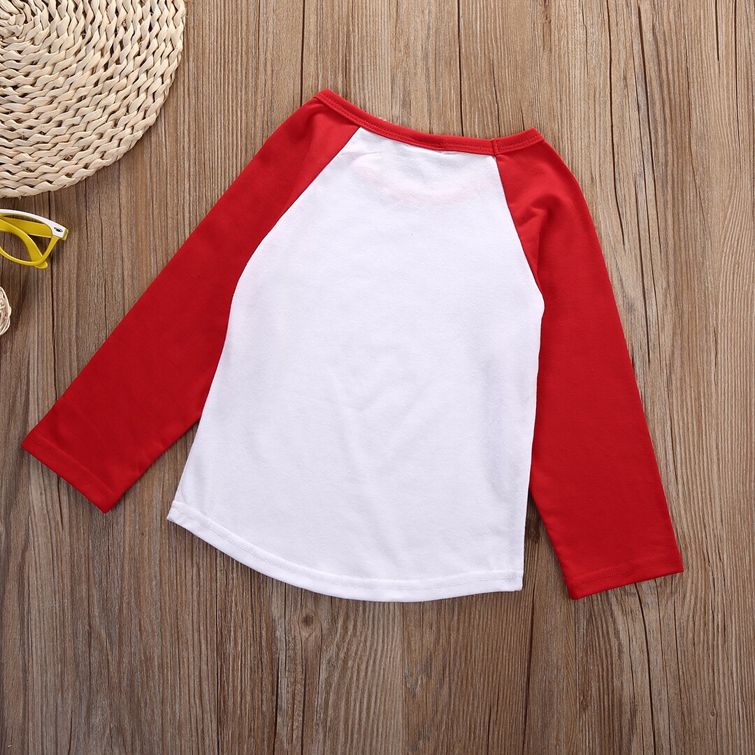 Lovely Kids Baby Girls Boys Long Sleeve T-shirt winter Tops o-neck Clothes 1-6Y - ebowsos