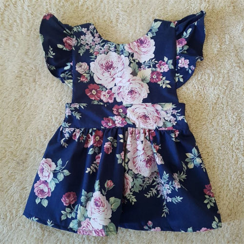 Lovely Kids Baby Girls Floral Backless Party Pageant Tutu Dress Sundress Clothes - ebowsos