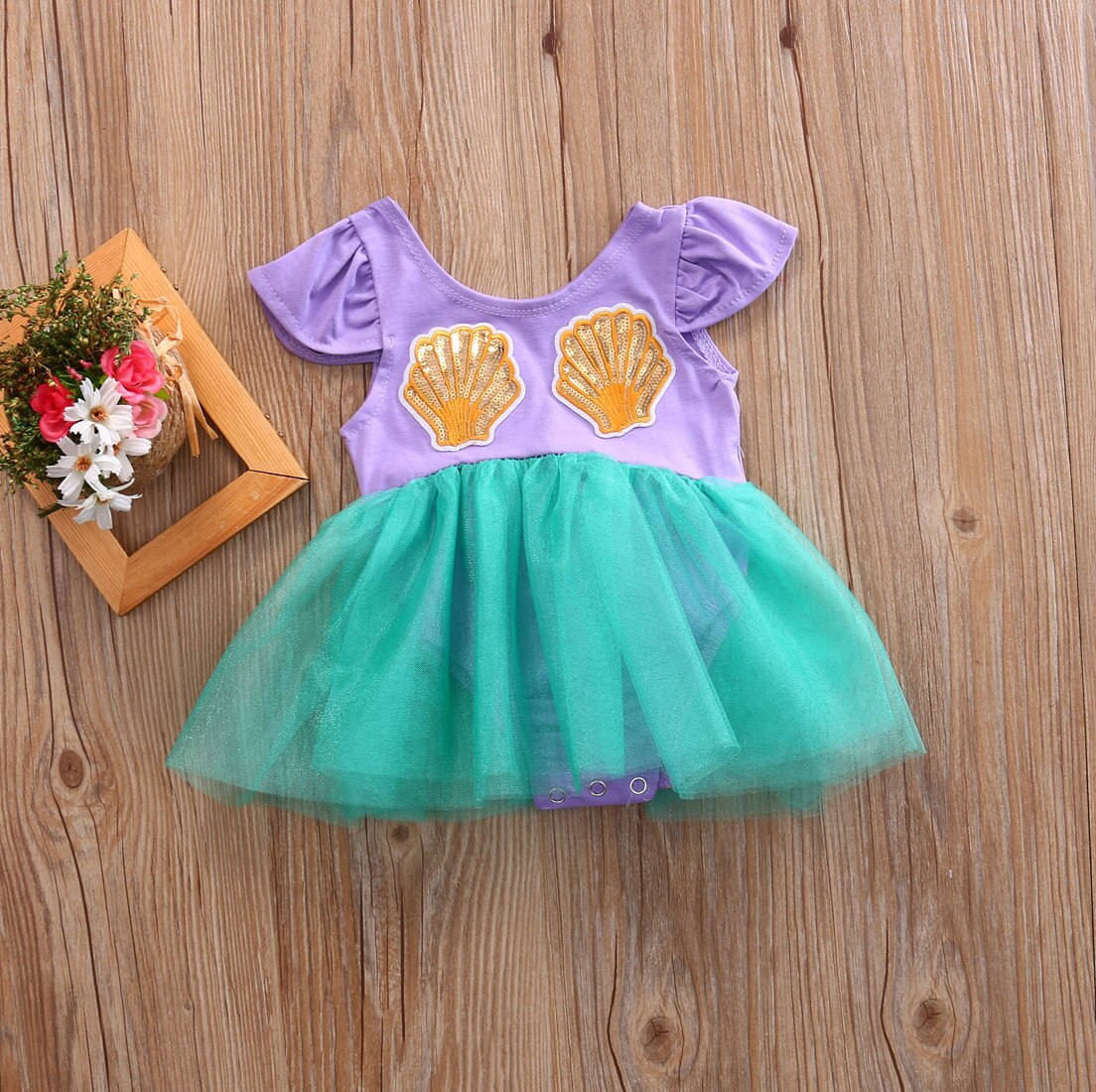 Lovely Newborn Baby Kids Girl Romper TuTu dress Princess Dresses Jumpsuit Outfit - ebowsos