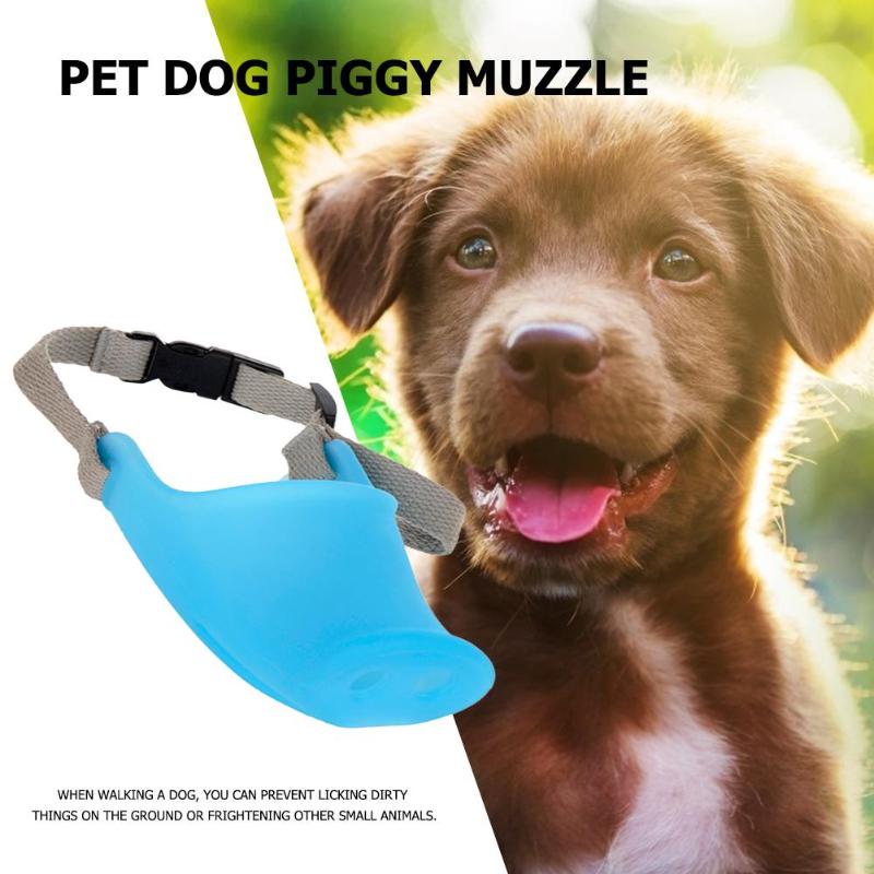 Lovely Pet Dogs Piggy Muzzle Anti-bite Puppy Mask Practical Adjustable for Small Dogs Necessary Household Pet Decoration Gadgets - ebowsos