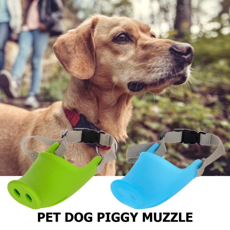 Lovely Pet Dogs Piggy Muzzle Anti-bite Puppy Mask Practical Adjustable for Small Dogs Necessary Household Pet Decoration Gadgets - ebowsos