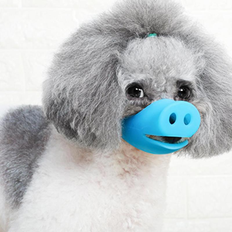 Lovely Pet Dogs Piggy Muzzle Anti-bite Puppy Mask Practical Adjustable for Small Dogs Necessary Household Pet Decoration Gadgets - ebowsos