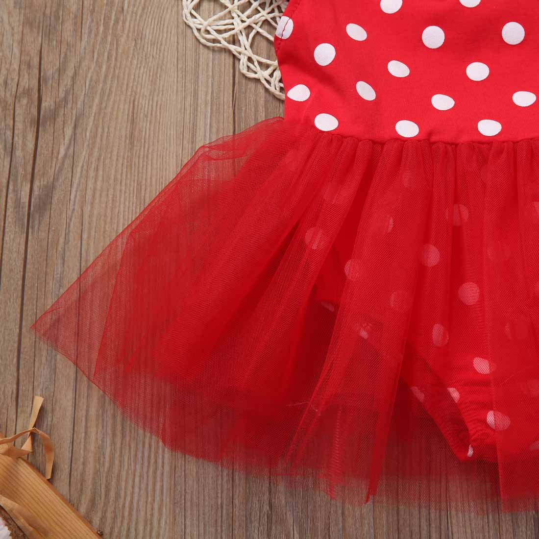 Lovely Toddler Baby Girls Tulle Tutu Dress Kids Red Dot Party Dresses cute  bodysuit  New - ebowsos