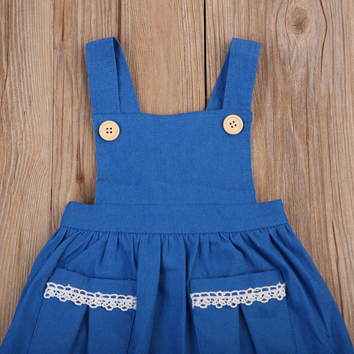 Lovely Toddler Kids Baby Girls Summer Denim Dress Princess Party Dresses Clothes - ebowsos