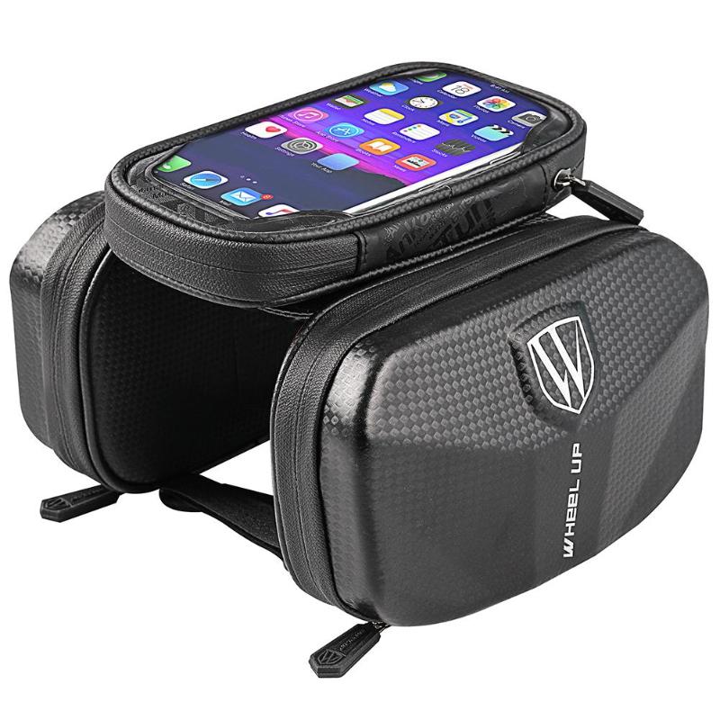 MTB Bike Bag 6" Touchscreen Bicycle Frame Saddle Bag Cycling Top Waterproof Tube Bag Phone Case Bike Accessories-ebowsos