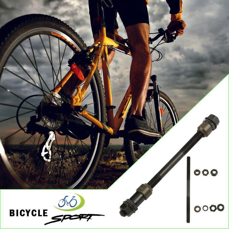 MTB Mountain Road Bike 10mm Carbon Steel Rear Axle Hub Shaft Bicycle Parts Mountain Bike Shaft Lever Solid Bottom Brackets-ebowsos