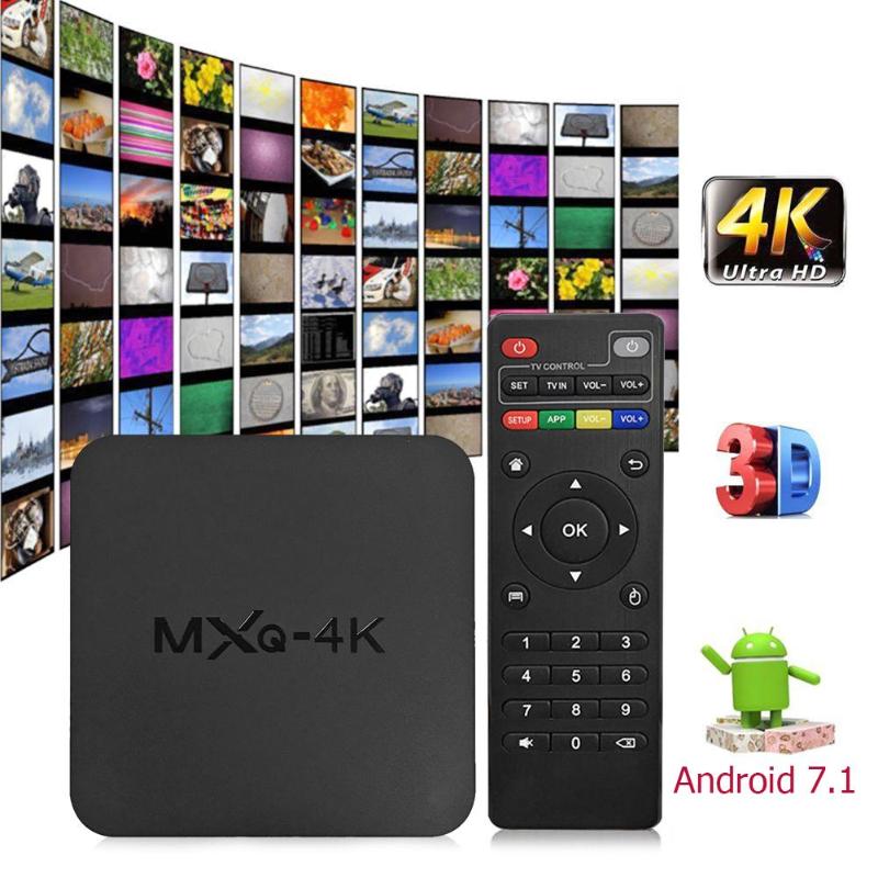 MXQ 4K Android 7.1 Smart TV Box Rockchip RK3229 Quad Core 1G+8G 2.4G WIFI DLNA Set-top Box Media Player High Quality Accessory - ebowsos