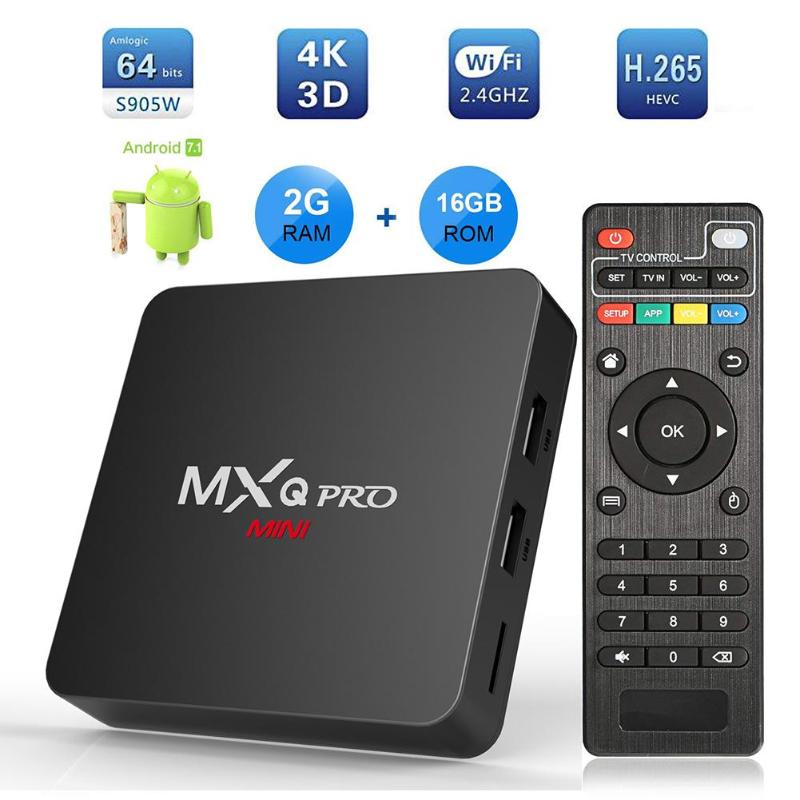 MXQ Pro MINI Android7.1 Smart TV Box 2GB+16GB Amlogic S905W Quad Core 4K Set-top Box Media Player High Quality Set-top Box - ebowsos