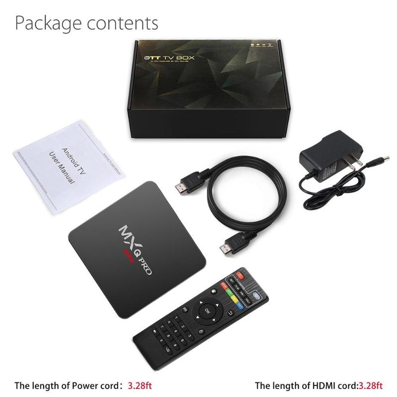 MXQ Pro MINI Android7.1 Smart TV Box 2GB+16GB Amlogic S905W Quad Core 4K Set-top Box Media Player High Quality Set-top Box - ebowsos