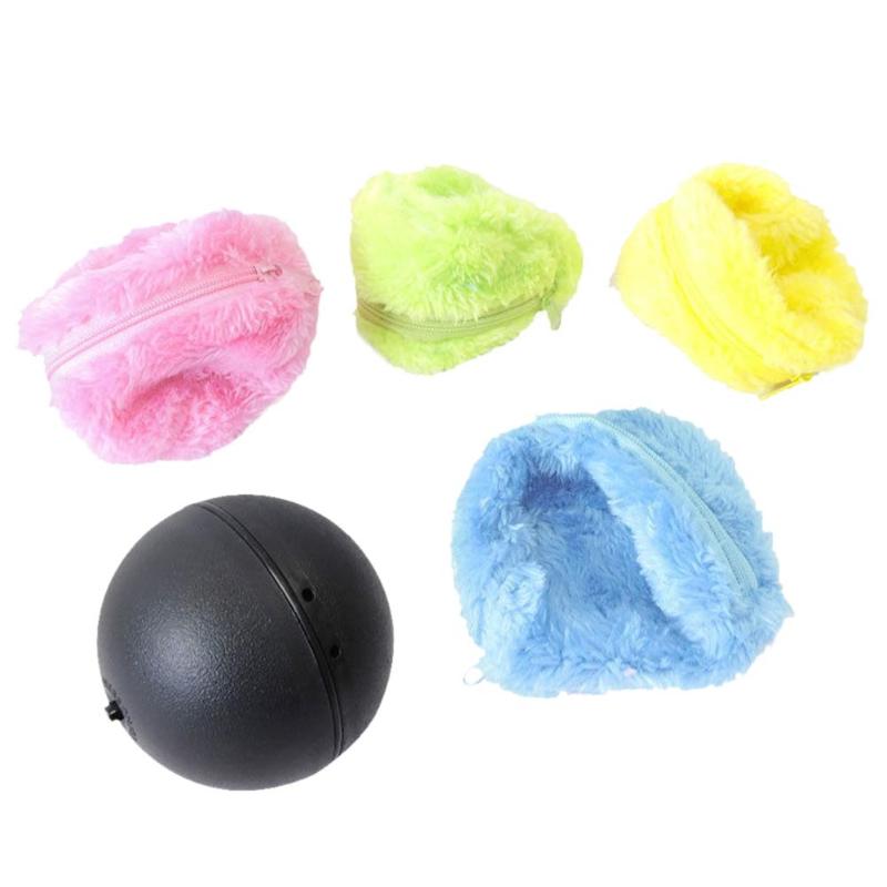 Magic Roller Ball Toys Nontoxic Safe Automatic Activation Automatic Ball Chew Plush Floor Clean Toys for Pet Ball Supplies - ebowsos