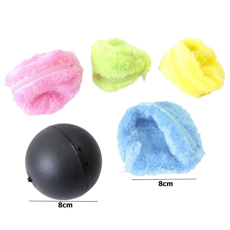 Magic Roller Ball Toys Nontoxic Safe Automatic Activation Automatic Ball Chew Plush Floor Clean Toys for Pet Ball Supplies - ebowsos