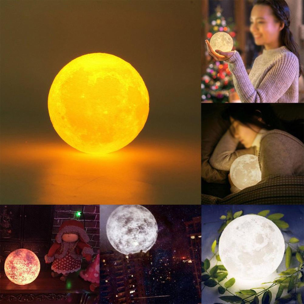 Magical 8CM Touch Control LED Light Moon Toys Luminous Moon Children's Day Moon Light Up Toys Gifts With Rechargeable USB Line-ebowsos