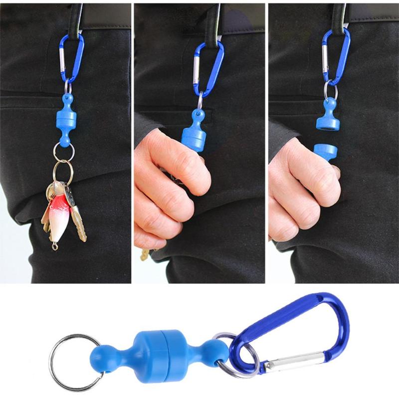 Magnetic Hanging Buckle Fishing Lure Aluminum Fishing Clasp Buckle Magnet Clasp Hanging Fishing Accessories Lure Tool-ebowsos