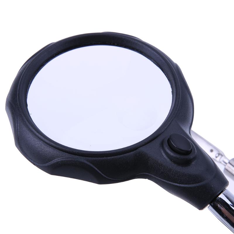 Magnifier Welding Magnifying Glass with LED Light 3.5X-12X lens Auxiliary Clip Loupe Third Hand Desktop Holder Soldering Repair - ebowsos