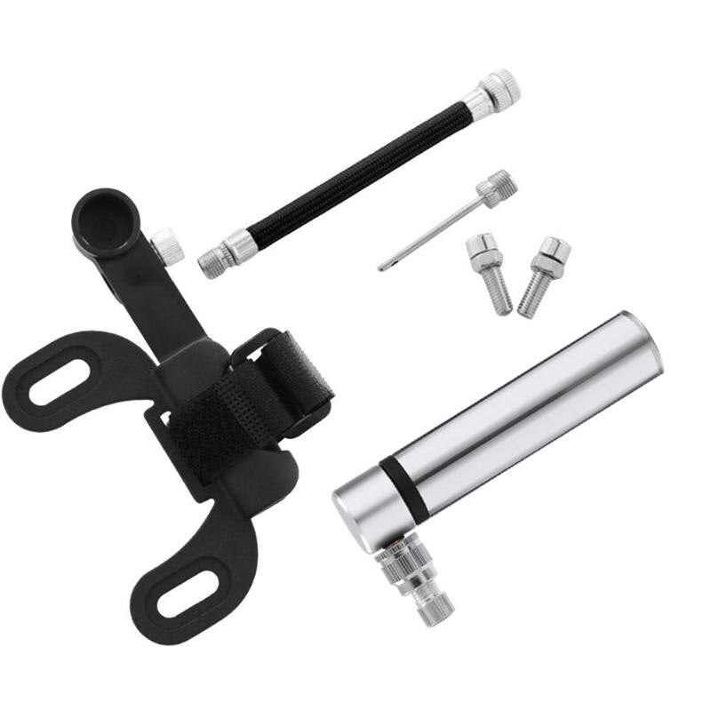 Manual Mini Bicycle Pump Portable Light Aluminum Alloy Bike Basketball Pump Air Pump Mountain Cycling Tire Gas Needle Inflator-ebowsos