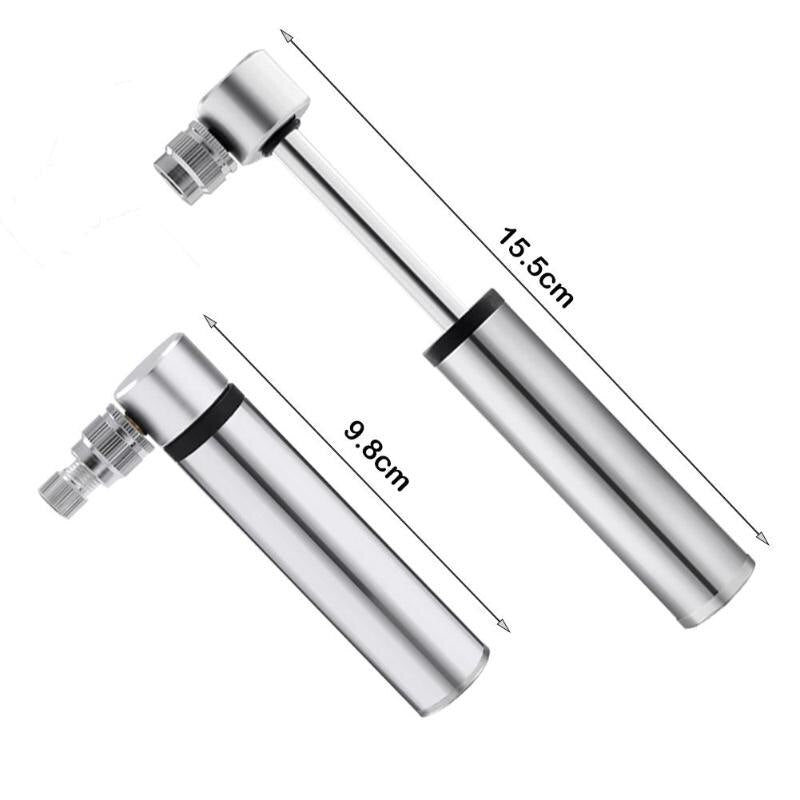 Manual Mini Bicycle Pump Portable Light Aluminum Alloy Bike Basketball Pump Air Pump Mountain Cycling Tire Gas Needle Inflator-ebowsos