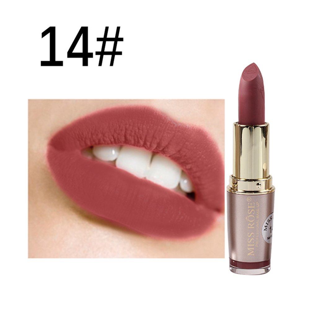 Matte Lipstick Cosmetics Makeup Waterproof Lips Moisturizing Easy To Wear Make up Lip Sticks Gloss Lipsticks - ebowsos