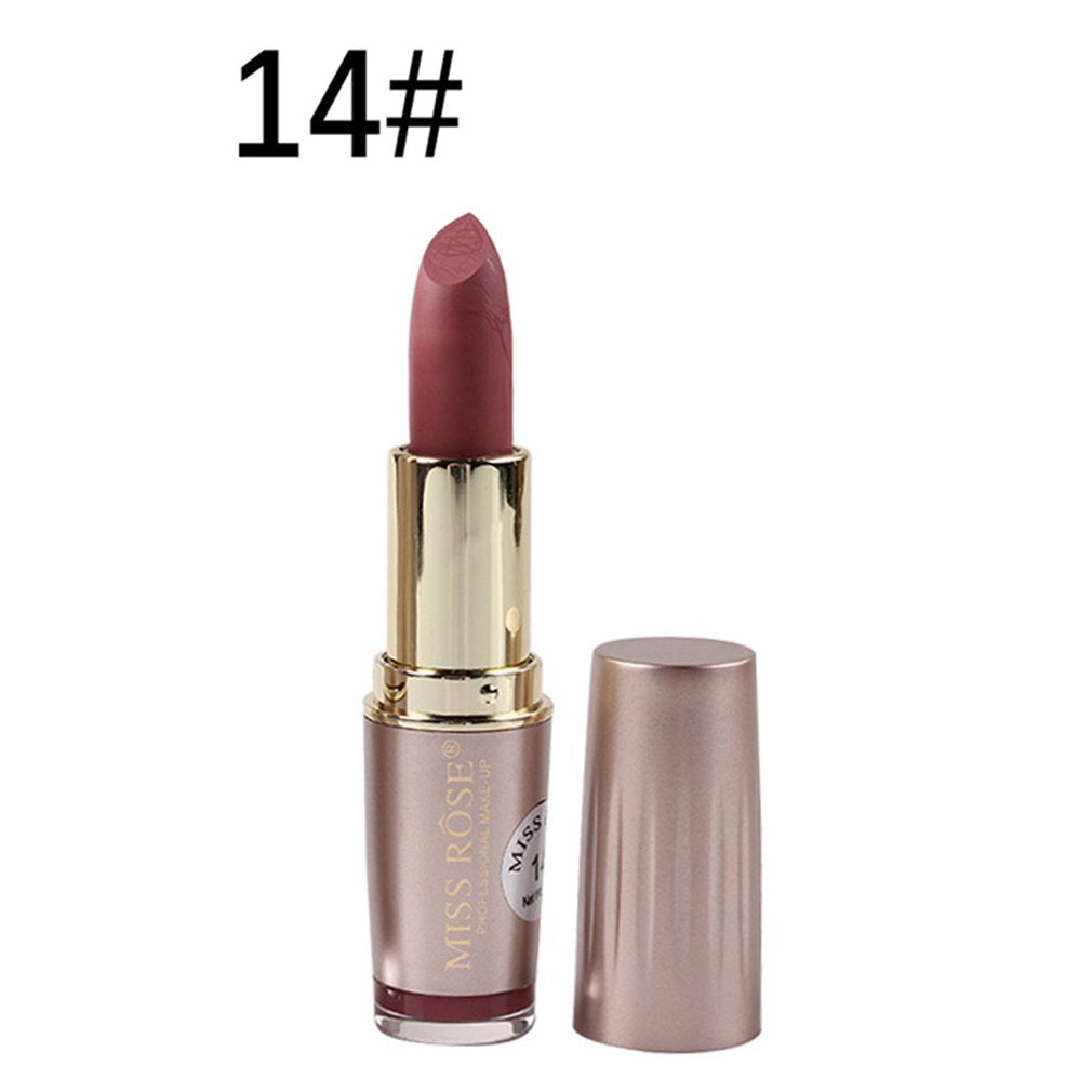 Matte Lipstick Cosmetics Makeup Waterproof Lips Moisturizing Easy To Wear Make up Lip Sticks Gloss Lipsticks - ebowsos