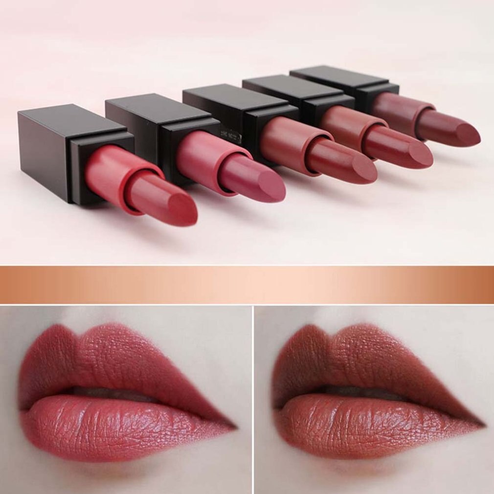 Matte Lipstick Non-stick Cup Long-lasting Non-makeup Waterproof Anti-sweat Moisturizing Lip Healthy Lipstic - ebowsos