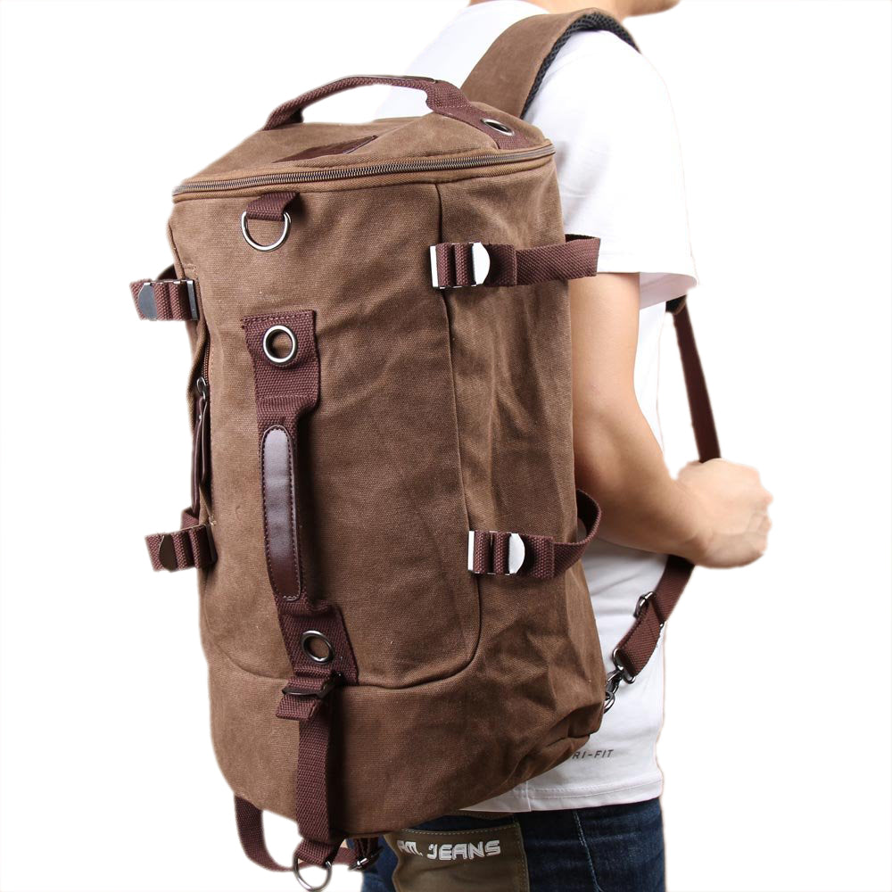 Men Canvas  Rucksack Laptop Shoulder  Duffle Bag - ebowsos