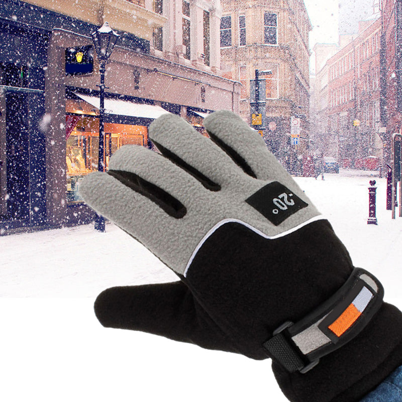 Men Cycling Gloves Cold-proof Winter Warm Fleece Thermal Full Finger Glove Motorcycle Snow Snowboard Skiing Gloves-ebowsos