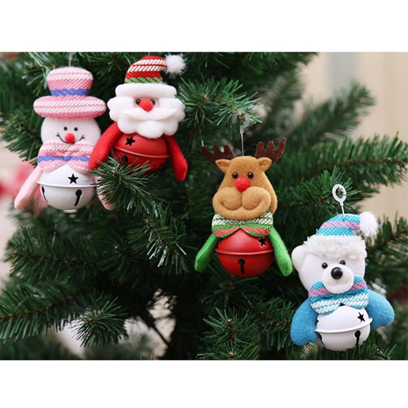 Merry Christmas Bells Xmas Tree Pendants Decorations Holiday Party Ornament - ebowsos