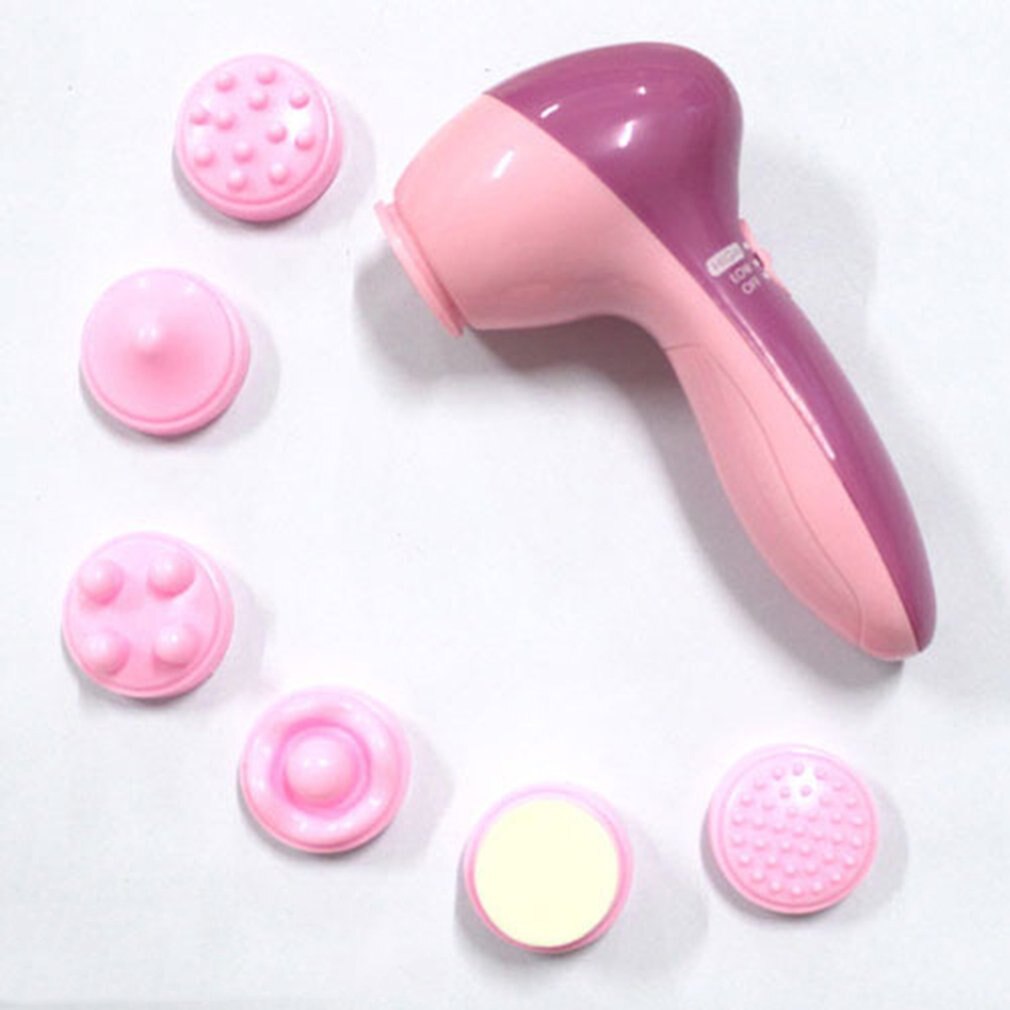 Messager 6-in-1 Facial Beauty Instrument Tools Face Washing Vibration Massage Beauty Lotus Massager Facial Cleansing Brushes - ebowsos