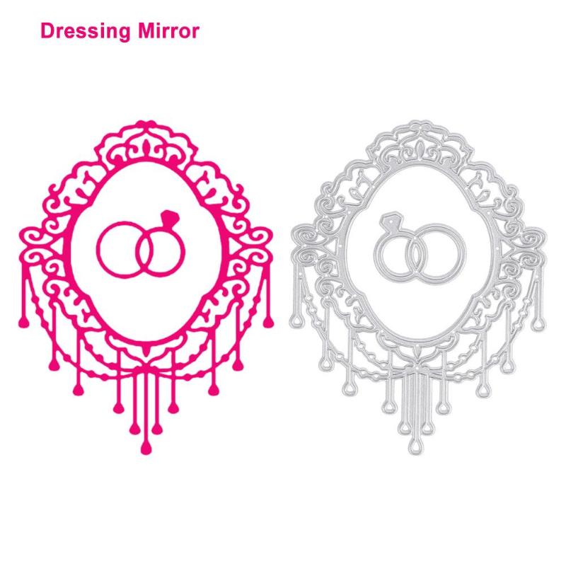 Metal DIY Dressing Mirror Cutting Dies Stencils Scrapbook Card Making Craft - ebowsos