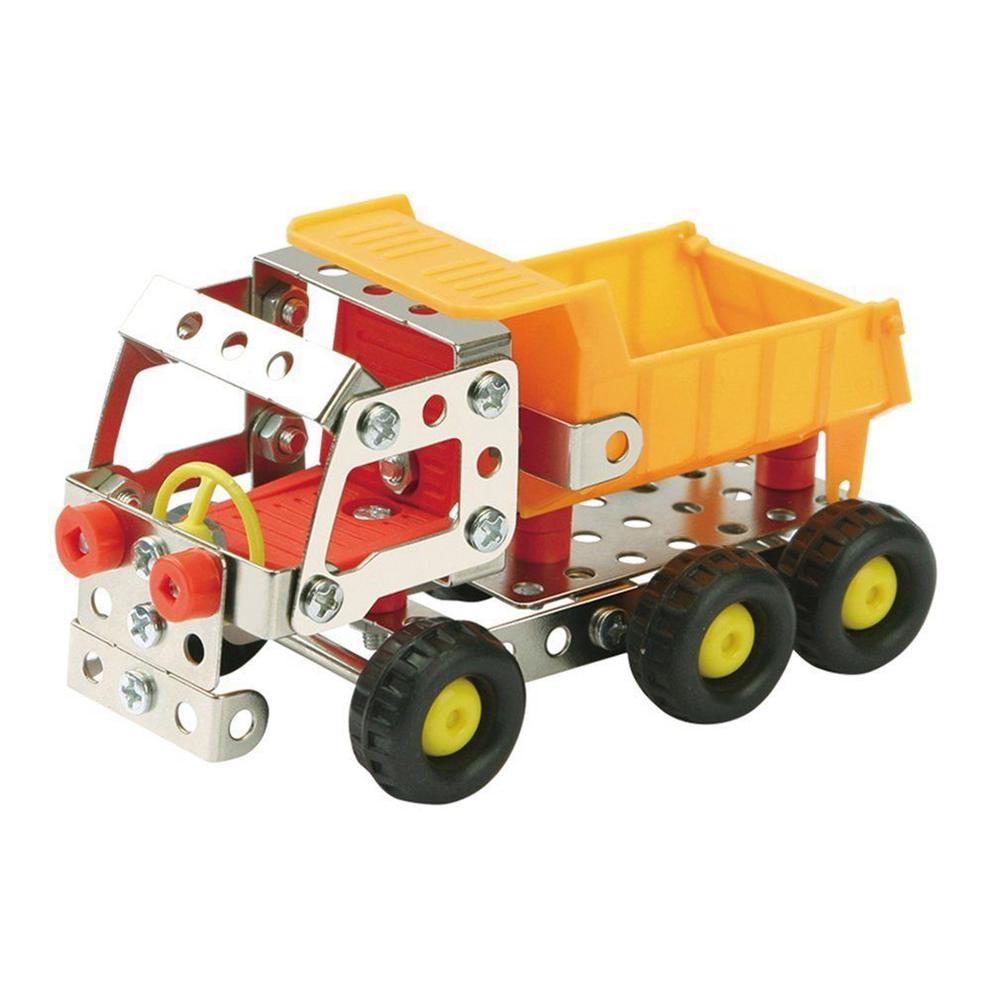 Metal DIY Kid Toy Assembly Model Kit Building Blocks Construction Vehicle For Kids Birthday Gift Car Collection-ebowsos