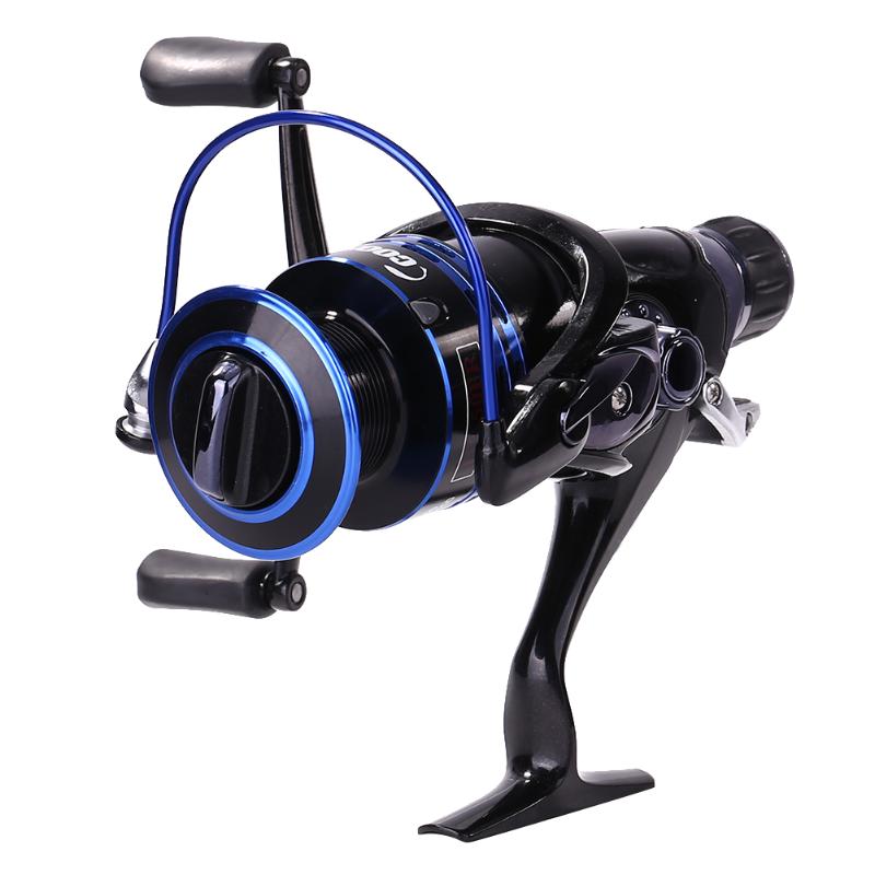 Metal Head 5.1:1 Front Rear Dual Brake System T-shaped Handles 9+1BB Spinning Fishing Reel Carp Fishing Angling Tackle Tools-ebowsos