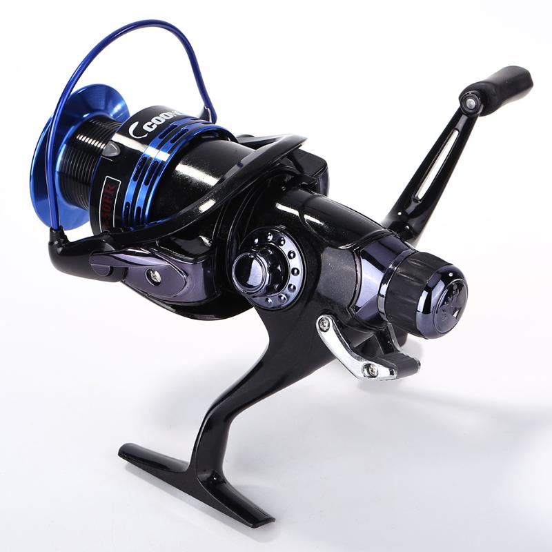 Metal Head 5.1:1 Front Rear Dual Brake System T-shaped Handles 9+1BB Spinning Fishing Reel Carp Fishing Angling Tackle Tools-ebowsos