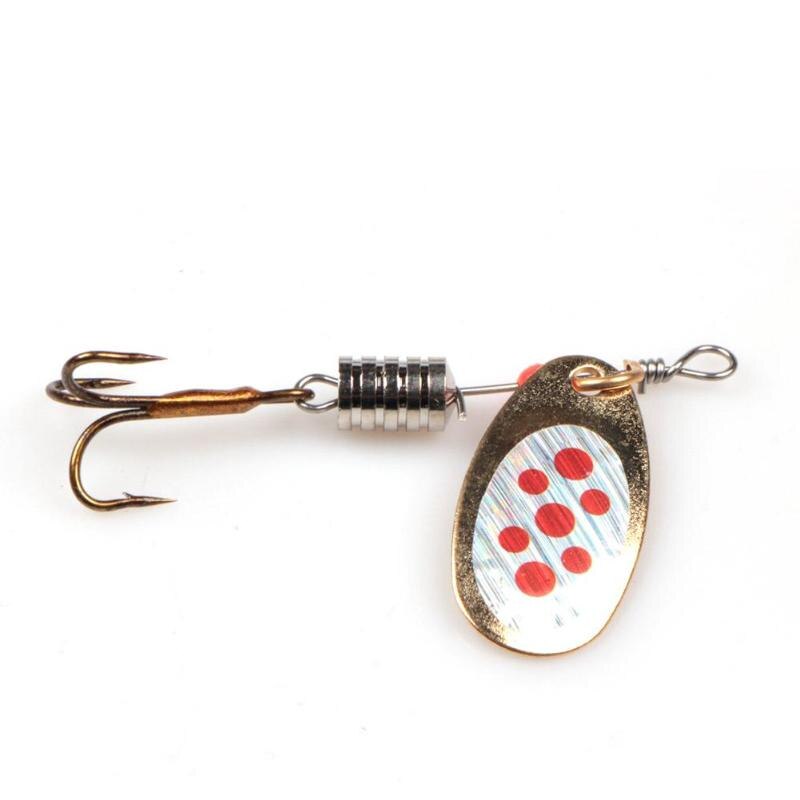 Metal Spinner Spoon Sequins Fishing Lure Hard Baits w/Feather Treble Hook pesca Bait Hooks Tackle acesorios-ebowsos